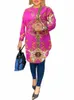 Plus storlek 5xl Vonda Bohemian Blauses Women LG Shirt LG Sleeve Printed Vintage Tops Tunic Fi Casual Blusas Femininas 20MP#