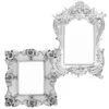 Marcos 2 PCS Mini PO Frame Props Pequeñas decoraciones de imagen Resina a granel para adorno de exhibición Oro