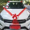 Decorative Flowers Wedding Car Ribbon Kit Front Flower Decoration Artificial Bows For Door Handles Rearview