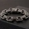 Bracelets Heavy Stainless Steel Bracelet Male Vintage Pattern Mens Bracelets 2020 Metal Bangles For Men Hand Jewelry Gifts For Husband Him