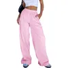 Pantaloni da donna Donna S Y2K Lounge Pigiama a righe in vita elastica con tasca Casual sciolto per uscire per streetwear