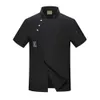 chef Top Short Sleeves Pocket Buckle Unisex Catering Work Clothes Plus Size Bakery Restaurant Chef Uniform Canteen Clothes F2vb#