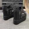 Casual Shoes Spring Women Ankle Boots 2024 Fashion Winter Ladies Platform 10cm High Wedges Leather Woman Chunky Black Sneakers