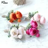 Meldel Rose Knospen Handgelenk Corsage Hand Fr Man Boutniere künstliche Tee Rose Seiden Handgelenk BRIDEMAD Hochzeit Prom Brosche G3TZ#