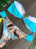 Maillots de bain pour femmes 2020 Imprimer maillot de bain femmes sexy mini bikini ensemble Bandeau coupe haute maillot de bain femme été maillot de bain Brésil bikini maillot de bain J240330