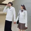 giapponese Campus Pullover Lovers maglione uomo donna Lg manica ragazze vestiti maglioni stile britannico JK uniforme scolastica ricamata N60F #