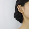 Brincos Trustdavis Real 925 Sterling Silver Snake Ear Clip On Brincos Mulheres Moda Menina Sem Piercing Earings Jóias DS1135