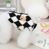 Dog Apparel Back Button Pet Cat Clothing Teddy Little Vest Cardigan Autumn And Winter Warm Lamb Sweater
