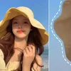 Berets Big Brim Solid Color Sun Sun Fisherman Hat Men Cotton Treasable Travel Travel Bucket Summer Women