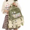 Kawaii femmes sac à dos sac d'école étanche pour adolescent fille étudiant Bookbag ordinateur portable sac à dos mignon femme voyage sac à dos Mochila W24b #