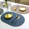 Set de 4 sets de table en simili cuir résistant à la chaleur, lavables, antidérapants, pour salle à manger, extérieur et intérieur