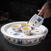 Theewaar Sets YI CC Chenghua Doucai Kip Mok Cup Theeservies Lade Thuis Creatieve Handgemaakte Theepot Cover Bowl Theekopje