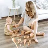 Baby Houten Montessori Speelgoed BPA Gratis Houten Gehaakte Rammelaar Speelgoed Educatief Fopspeen Armband Voor Borns Chew Bijtring Speelgoed 240327