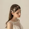 Grampos de cabelo Barrettes O537 Exquisite Bridal Headband Liga Folha Flor Colorf Beads Dama de Honra Hairwear Mulheres Pageant Execute Headpiece Oteru