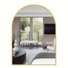 1pc Arch Bathroom Wall, Golden/black Wall Mounted Makeup Mirror for Living Room, Bedroom, Bathroom, Entryway & Hallway, Home Decorations