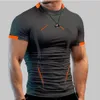 T-shirts voor heren gym korte mouwen heren t-shirt zomer ademend snel drogende sport top fitness t-shirt gecomprimeerd heren t-shirt j240330