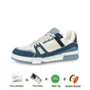 Lyxvarumärke Designer Casual Shoes France Platform Sneakers Canvas Leather Moka Black White Green Red Blue Letter Ochay Ochays Män kvinnor som joggar promenader