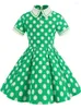 Robes de soirée Style Hepburn années 50 Vintage tenue décontractée pour enfants Costume de Cosplay imprimé à pois petites filles Midi années 60 élégant plissé