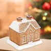 Party Decoration Gingerbread House Incense Burner Resin Snowy Winter Cone Creative Home Chimney