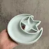 Figurines décoratives lune étoile plateau Silicone moule bricolage pour résine époxy boîte de rangement outils de moulage assiette plat moule décor à la maison