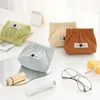 Storage Bags Pocket Cosmetic Bag - Corduroy Elastic Self-Closing Pouches Coin Purse For Makeup Lipstick Earphones Jewelry