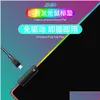 Mouse Pads Wrist Rests Rgb Soft Gaming Pad Large Oversized Glowing Led Extended Mousepad Nonslip Rubber Base Computer Keyboard Mat2503 Otxiu