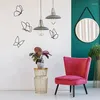 Decoratieve beeldjes 6PCS Metaal Vlinder Muurhangend Decor Decoraties Decals Kunst Voor Binnen Buiten Bruiloft Verjaardagsfeest 6 Stijlen Gemakkelijk