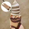 Cuilles jetables Paies 100 PCS Home Goods Kraft Paper Dessert Coupin Container Momening French Fry Solder pour desserts