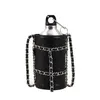 Evening Bags Luxury Women Water Bottle Pouch Small Cylinder Totes Ins Chain Shoulder Bag Mini Purse Fashion Crossbody Bucket Clutch