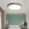 Plafondlampen Macaron Ultradun LED-licht voor woonkamer Eetkamer Creatieve decoratieve verlichting Balkon Houten lamp