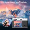 Fånga fantastiska foton och videor med vår 5K digitalkamera - autofokus, 48MP, Vlogging, Selfie Cameraake, Flash, Viewfinder, 16x Digital Zoom, Compact Video Camera