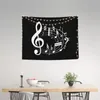 Tapissries Music Festival Musical Note Tapestry Home Decor Anpassad hippie vägg hängande för vardagsrum