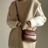 cezira Minimalist Style PU Vegan Leather Pouch Women Simple Casual Flap Crossbody Shoulder Sling Bags MIni Handbags Purses Retro v3sk#