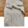 Table Runner Grey Marble Runners Pink Champagne Gold Textured Elegant Hotel Holiday Party Family Kitchen Tables Decorated yq240330