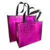 グリッターショップバッグレーザー再利用可能な買い物客バッグ女性大容量旅行ハンドバッグレディキャンバスバッグ