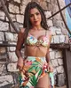 Dames Zwemkleding Nieuwe Halter Bikini Set Kwastje String Dames Badpak Effen Mesh Dames Grote maten Afslankende Strandkleding 2024 Zomer yq240330