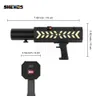 Shehds Portable Electronic Salute Cannon (Single-Loader) LED-effekt uppladdningsbar pistol Salute Machine Handheld Stage Confetti Cannon Bar Wedding DJ Celebration Party Party