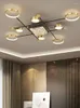 Lustres lustre moderne éclairage nordique carré cristal salon chambre créative luminaires pour la maison