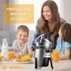 Eurolux Die-casting Electric Citrus Juicer, Suitable Oranges, Lemons, Grapefruits | 300 Watts Power, 2 Stainless Steel Filter Sizes for Controlling Fruit Pulp