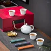 Teaware Sets 7Pcs/Set Ceramic Chinese Creative Tea Set With Incense Burner 1 Teapot 4 Cups Business Gift Drinkware Premium Ceremony Box