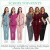 ospedale Scrubs Set Uniformi da infermiera Abbigliamento medico Donna Beauty Sal Uniforme da lavoro Clinica dentistica Abiti termali Accories infermieristica z5Yl #