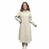 plus-size women's winter thickened hair lining hoodie commuter m hoodie dr solid color simple casual skirt XX-large to 6XL H2nD#