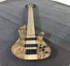 6 String Boyun Vücut Elektrikli Bas Gitar Akçaağaç Vücudu 24 FRETS Siyah donanım Çin Yapımı Bas 7477054