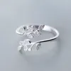 Bröllopsringar Vintage Daisy Flower Rings for Women Korean Style Justerbar öppningsfingerring Bride Bröllopsengagemang Uttalande smycken GIF 24329