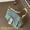 Veelzijdige Schouder Onderarm Keten Dames Tassen Harajuku Tote Denim Tas Y2K Vintage Koreaanse Fi Portemonnees Handtassen Vrouwen H9OY #