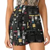 Jupes Black Circuit Board Jupe Femme Sport Skort avec poche Mode Style coréen Technologie 4XL