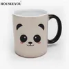 Mokken Creatieve Leuke Panda Patroon Ronde Thermische Overdracht Kleur Veranderende Single Layer Mok Cup Thuiskantoor Bar Restaurant Theekopje Gift