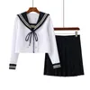 Sweet Wear Costume de marin de haute qualité Uniforme scolaire pour adolescents Style Preppy JK Fi School Top et jupe Ensembles b8pG #