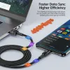 TOOCKI 100W USB C Кабель Тип C Провод быстро зарядки для Huawei P50 P40 P30 Pro Xiaomi Realme Poco 5A USB C Cab Data Type C Кабель C Кабель