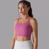 Yoga Outfit Sport Bra Fitness Top Seamless Solid Color Double-sided Training High-intensity Push Up Running Gym Crop Tops
